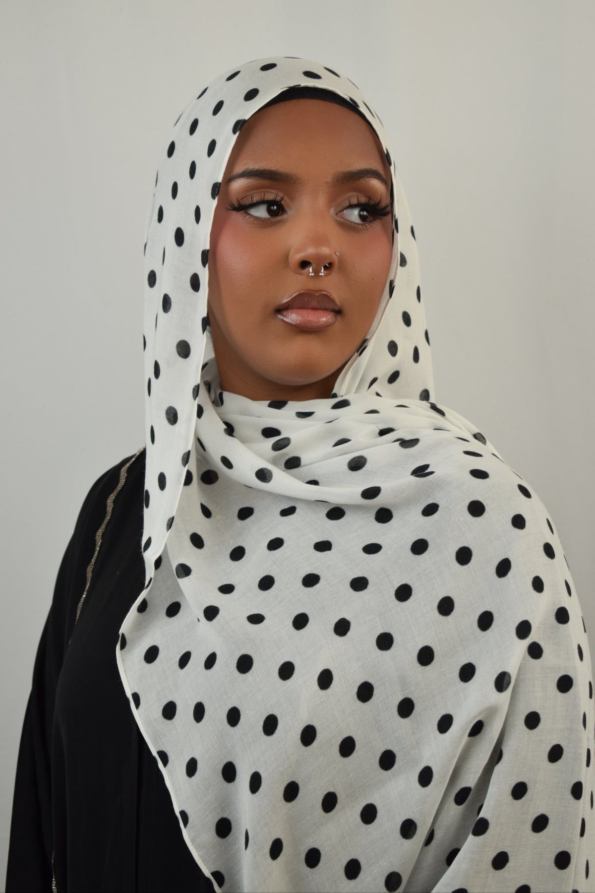 White & Black Polka Dots Modal