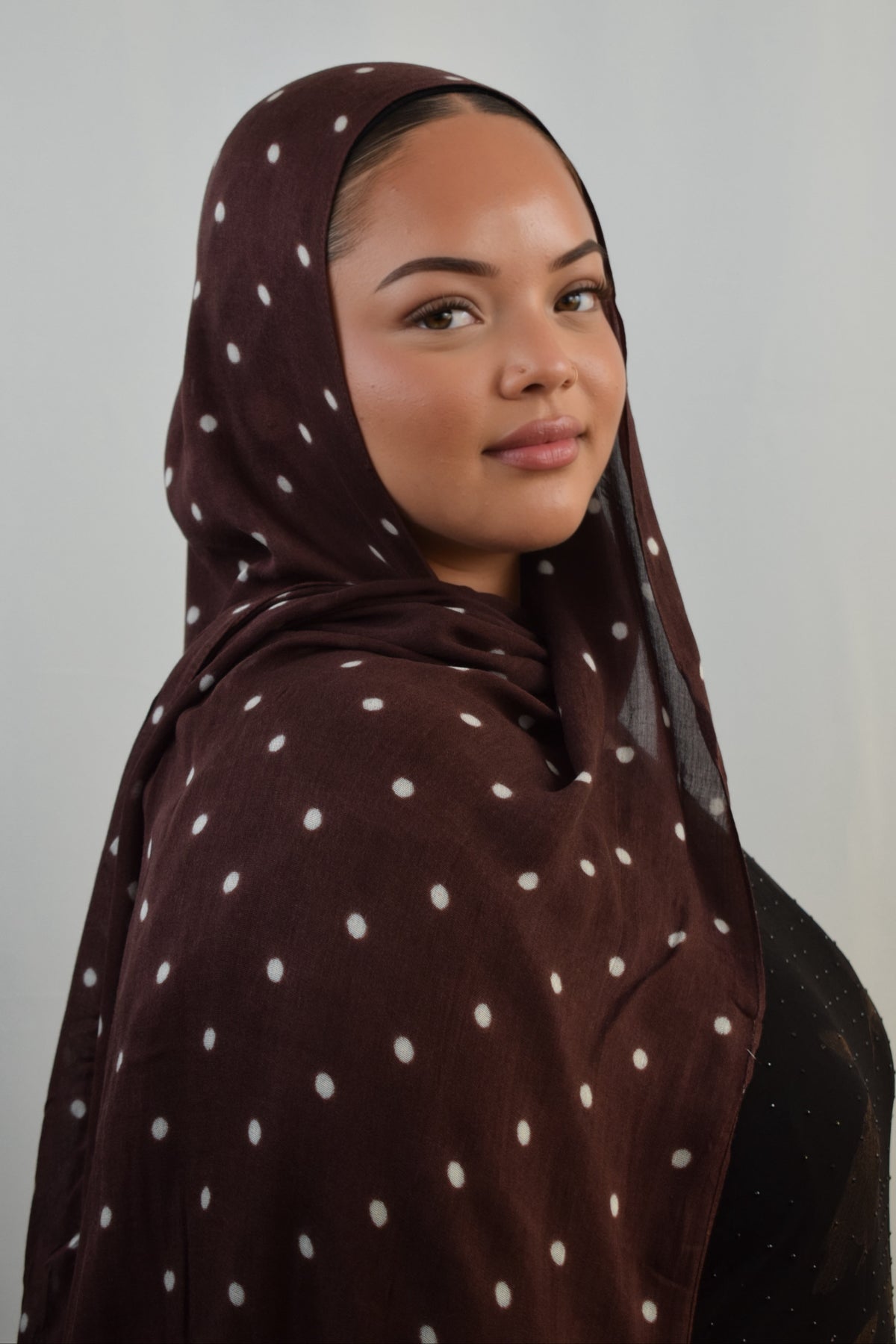 Brown & White Polka Dots Modal