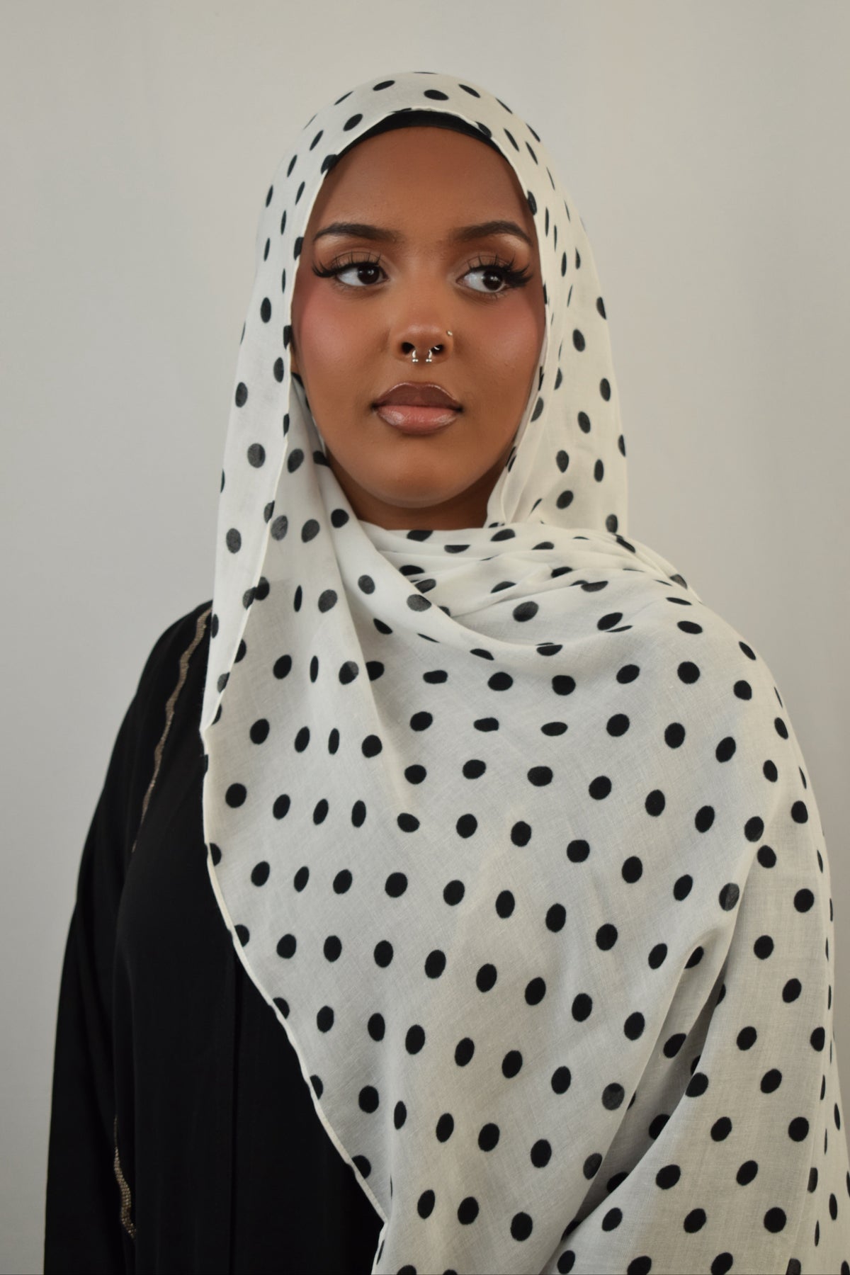 White & Black Polka Dots Modal