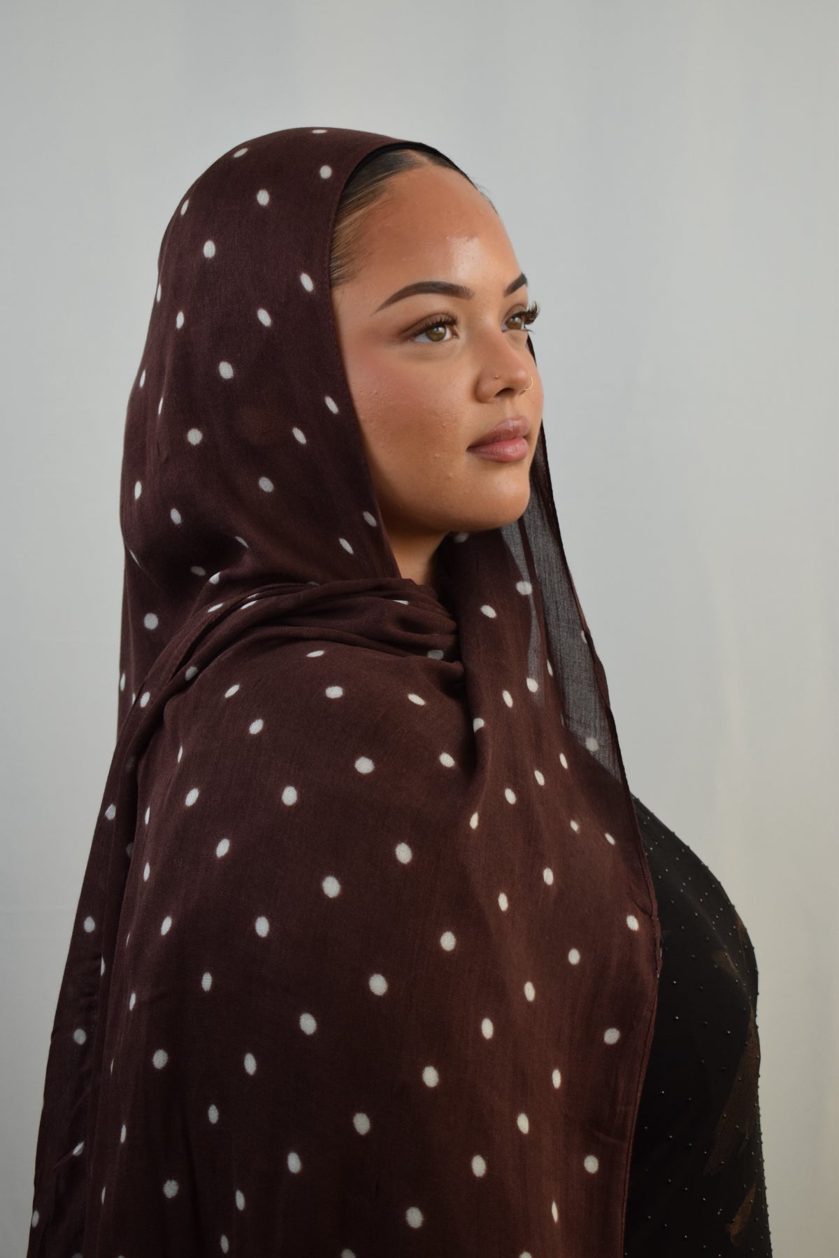 Brown & White Polka Dots Modal